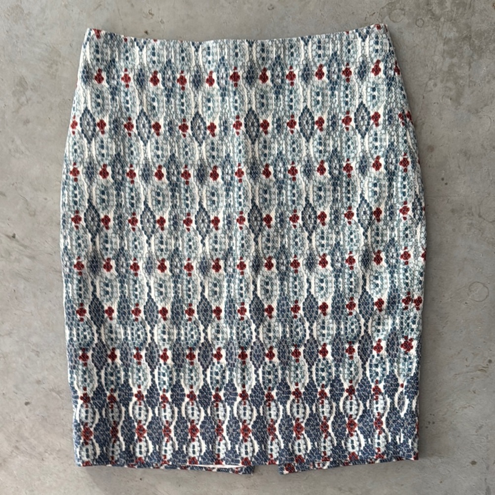 LOFT Textured Patterned Pencil Skirt Size 6